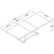 Titan Furnishings Lacquer Wood Dining Table and 6-Chair Set in White