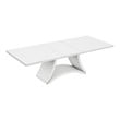 Titan Furnishings Modern Lacquer Wood Dining Table in High Gloss White