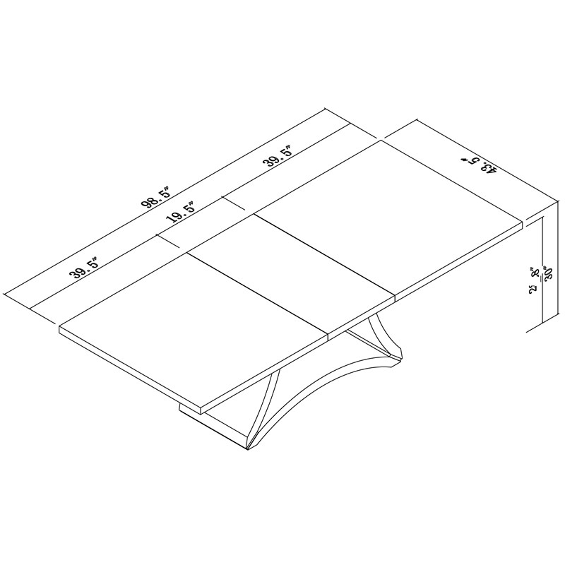 Titan Furnishings Modern Lacquer Wood Dining Table in High Gloss White