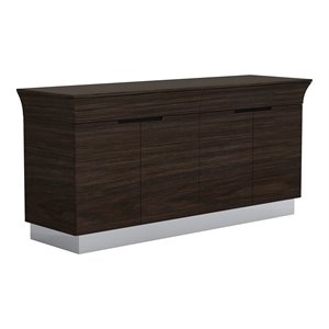 Titan Furnishings Modern Lacquer Wood Buffet in High Gloss Brown Wenge
