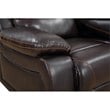 Titan Furnishings Transitional Faux Leather Console Loveseat in Brown