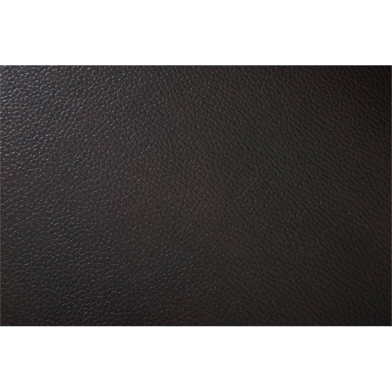 Titan Furnishings Transitional Faux Leather Console Loveseat in Brown