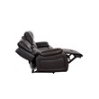 Titan Furnishings Transitional Faux Leather Console Loveseat in Brown