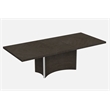 Titan Furnishings Lacquer Wood Dining Table and 6-Chair Set in Gray