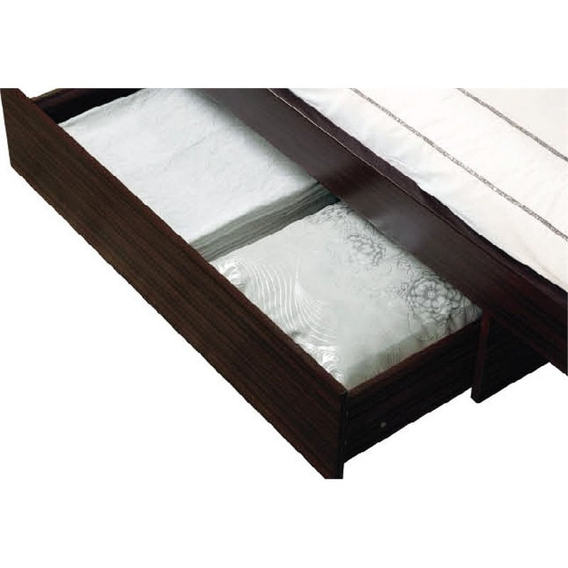 Titan Furnishings Grand Modern Lacquer Wood Queen Bed in Black Wenge