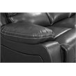 Titan Furnishings Transitional Faux Leather Console Loveseat in Gray