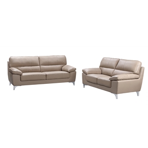titan furnishings modern leather gel upholstery sofa & loveseat