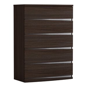 Titan Furnishings Grand Modern Lacquer Wood Chest in Black Wenge