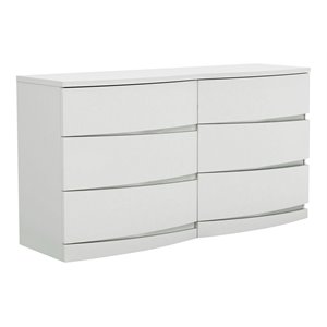 Titan Furnishings Grand Modern Lacquer Wood Dresser in Gloss White