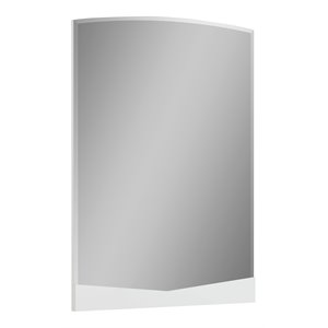 Titan Furnishings Grand Modern Lacquer Wood Mirror in Gloss White