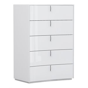 titan furnishings polo modern lacquer wood chest in high gloss white