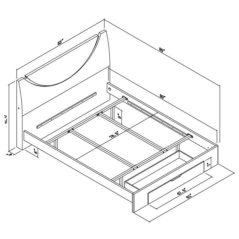 Titan Furnishings Polo 4-Piece Wood California King Bedroom Set in White