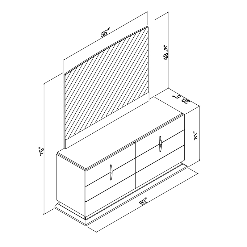 Titan Furnishings Polo 4-Piece Wood Eastern King Bedroom Set in White