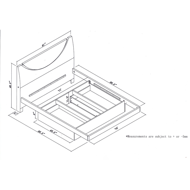 Titan Furnishings Polo 4-Piece Wood Eastern King Bedroom Set in White