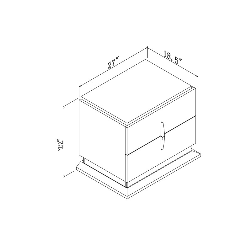 Titan Furnishings Polo 4-Piece Wood Queen Bedroom Set in White
