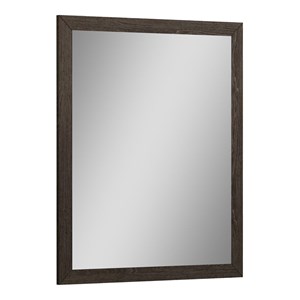 Titan Furnishings Rita Modern Lacquer Wood Mirror in Gloss Gray Ash