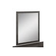 Titan Furnishings Rita Modern Lacquer Wood Mirror in Gloss Gray Ash