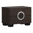 Titan Furnishings Rita Modern Lacquer Wood Nightstand in Black Wenge