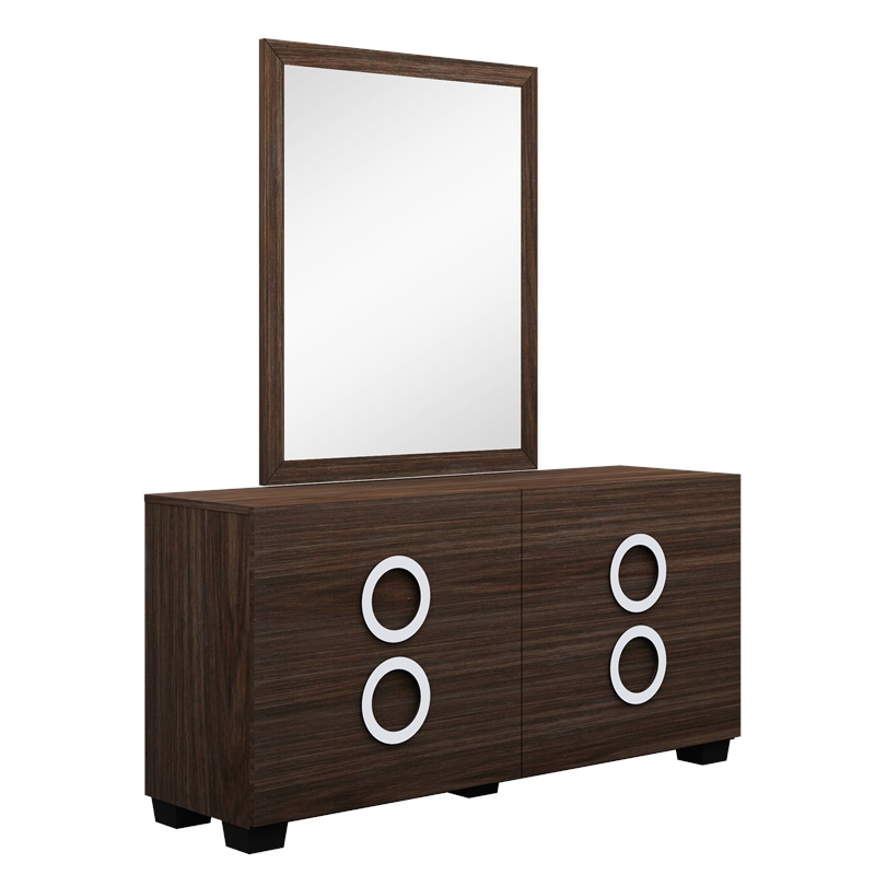 Titan Furnishings Rita 4-Piece Wood Eastern King Bedroom Set in Wenge color
