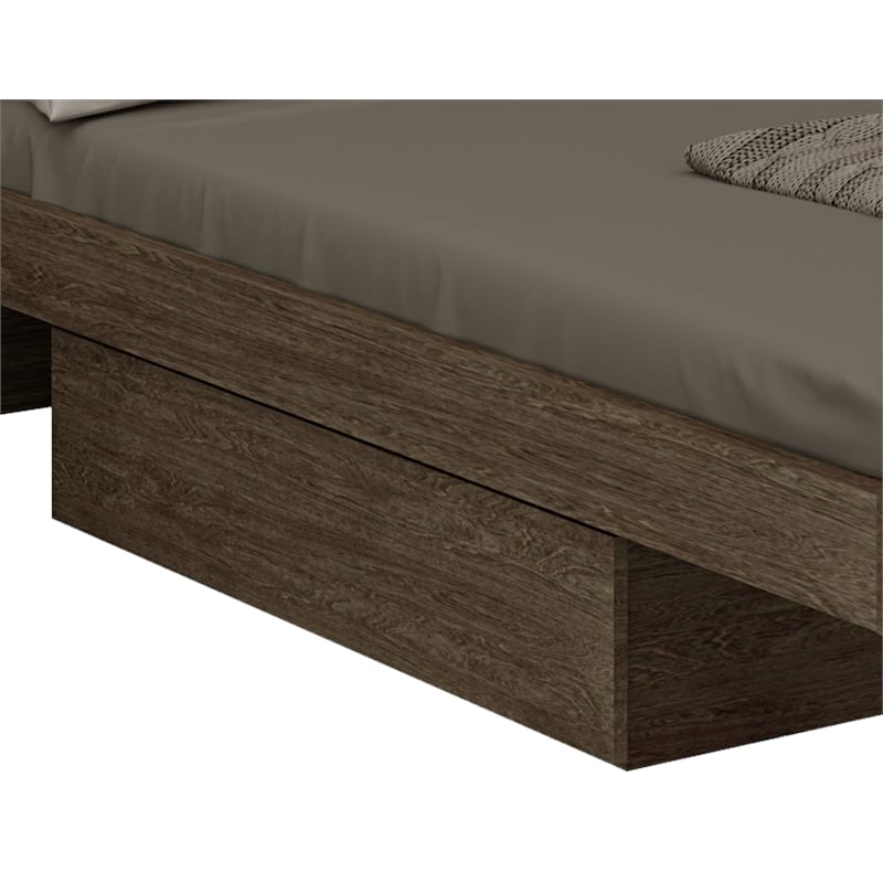 Titan Furnishings Rita 4-Piece Wood Queen Bedroom Set in Wenge Color