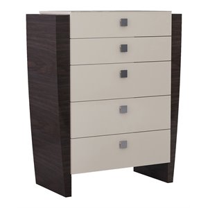titan furnishings sofia modern lacquer wood chest in high gloss beige