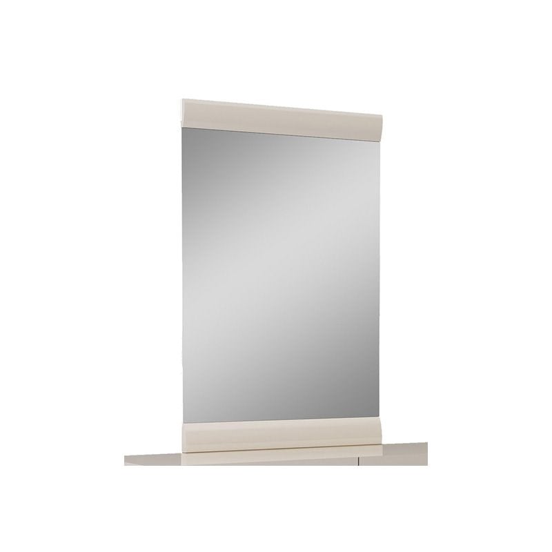 Titan Furnishings Sofia Modern Lacquer Wood Mirror in Gloss Beige