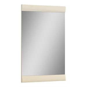 titan furnishings sofia modern lacquer wood mirror in gloss beige