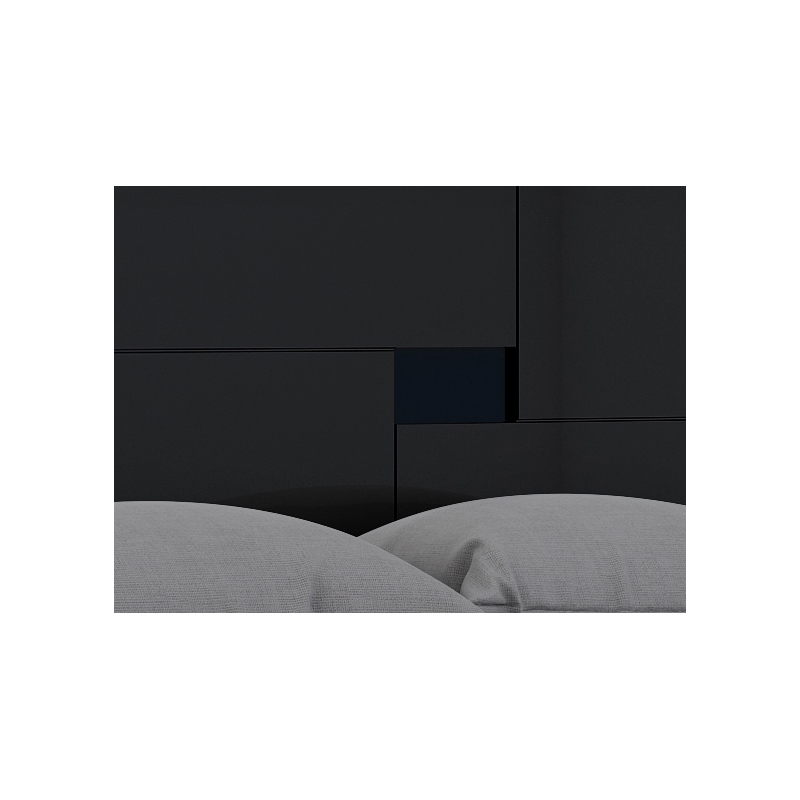 Titan Furnishings Waldorf 4-Piece Wood Eastern King Bedroom Set in Black