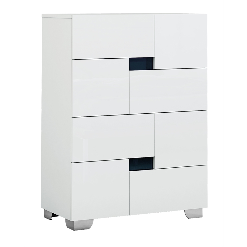 Titan Furnishings Waldorf 4-Piece Wood California King Bedroom Set in White