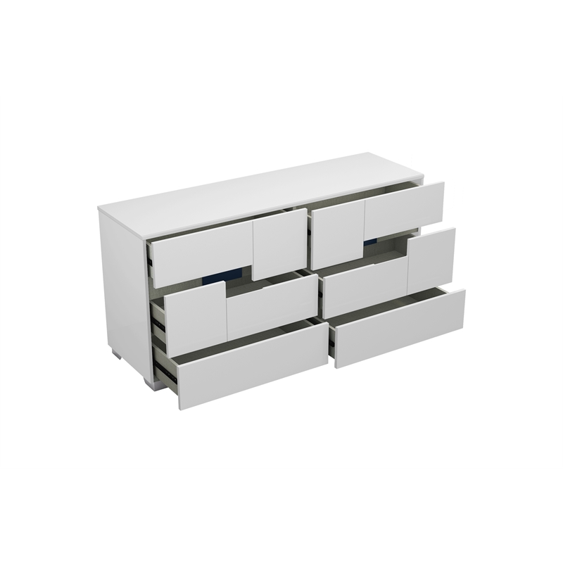 Titan Furnishings Waldorf 4-Piece Wood Queen Bedroom Set in White