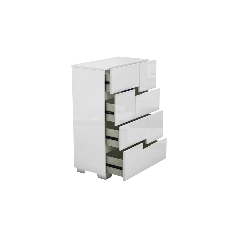 Titan Furnishings Waldorf 4-Piece Wood Queen Bedroom Set in White