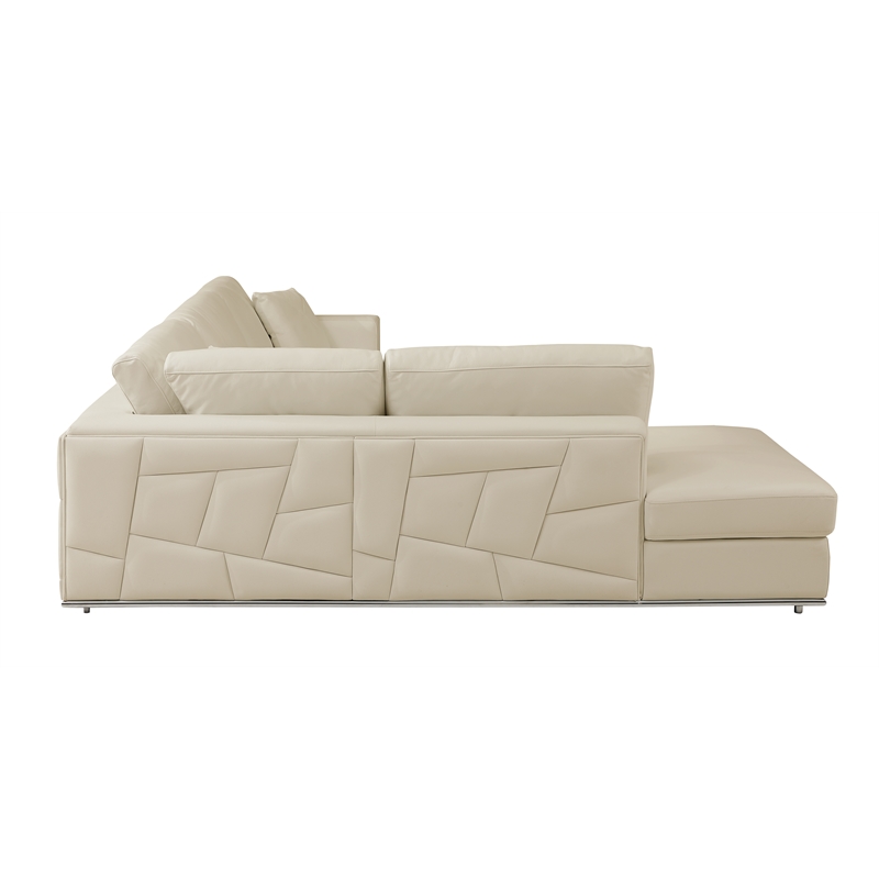 Titan Furnishings Transitional Italian Top Grain Leather Sectional