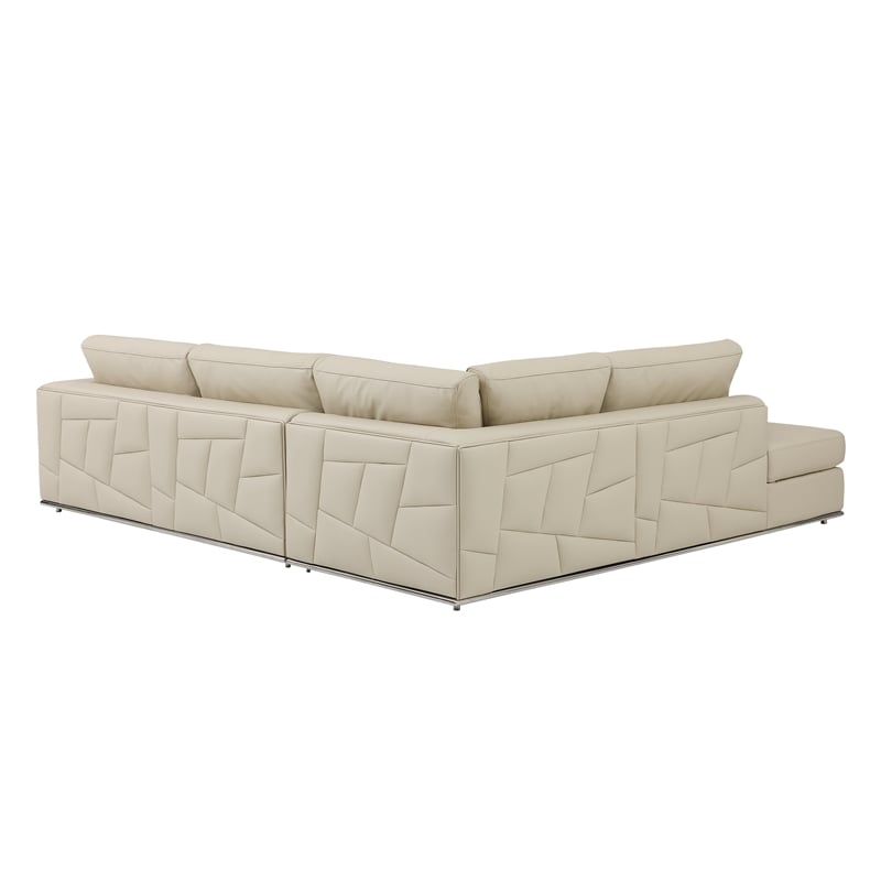 Titan Furnishings Transitional Italian Top Grain Leather Sectional