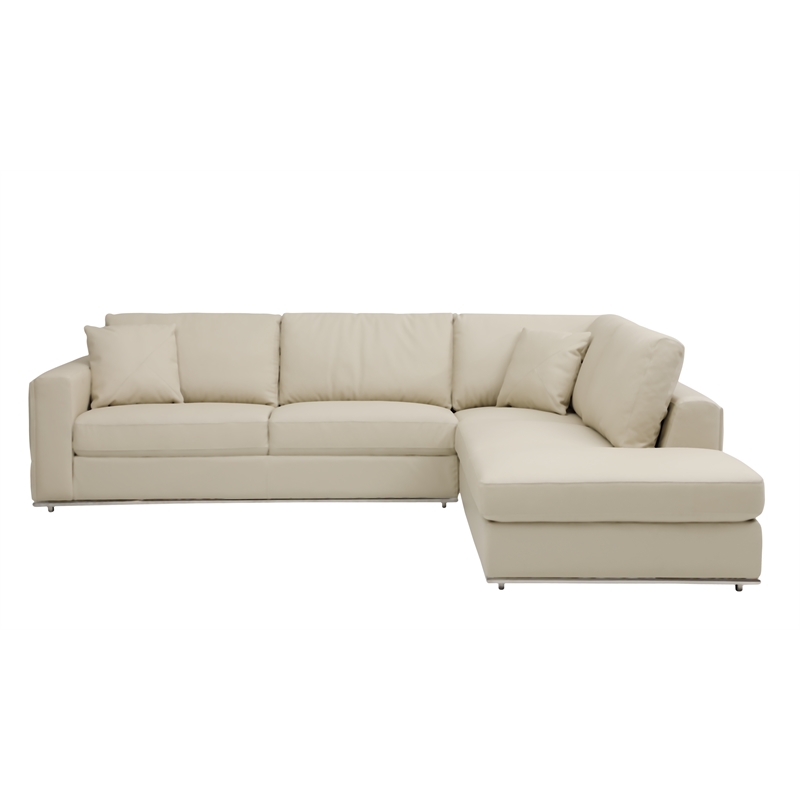Titan Furnishings Transitional Italian Top Grain Leather Sectional