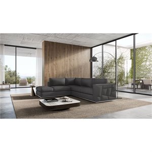 Titan Furnishings Transitional Italian Top Grain Leather Sectional