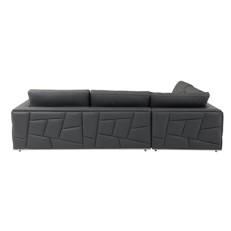 Titan Furnishings Transitional Italian Top Grain Leather Sectional