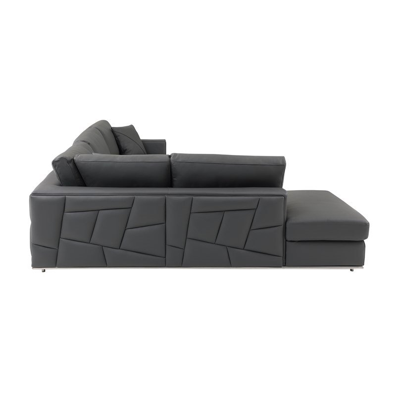 Titan Furnishings Transitional Italian Top Grain Leather Sectional