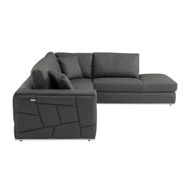 Titan Furnishings Transitional Italian Top Grain Leather Sectional