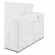 Titan Furnishings Transitional Italian Top Grain Leather Sectional White