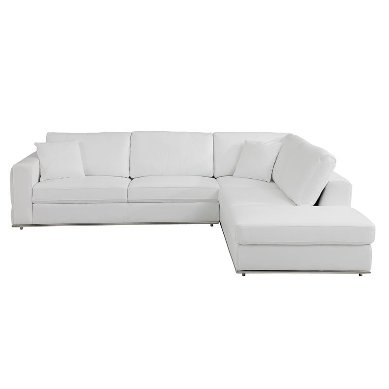 Titan Furnishings Transitional Italian Top Grain Leather Sectional