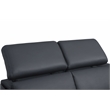 Titan Furnishings Italian Leather Sofa with Power Recliner in Dark Gray