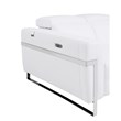 Titan Furnishings Italian Leather Sofa with Power Recliner in White