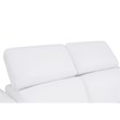 Titan Furnishings Italian Leather Sofa with Power Recliner in White