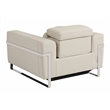 Titan Furnishings Italian Leather Chair with Power Recliner in Beige