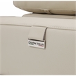 Titan Furnishings Italian Leather Chair with Power Recliner in Beige