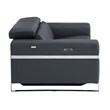 Titan Furnishings Italian Leather Chair with Power Recliner in Dark Gray