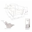 Titan Furnishings Italian Leather Chair with Power Recliner in White