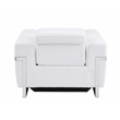 Titan Furnishings Italian Leather Chair with Power Recliner in White