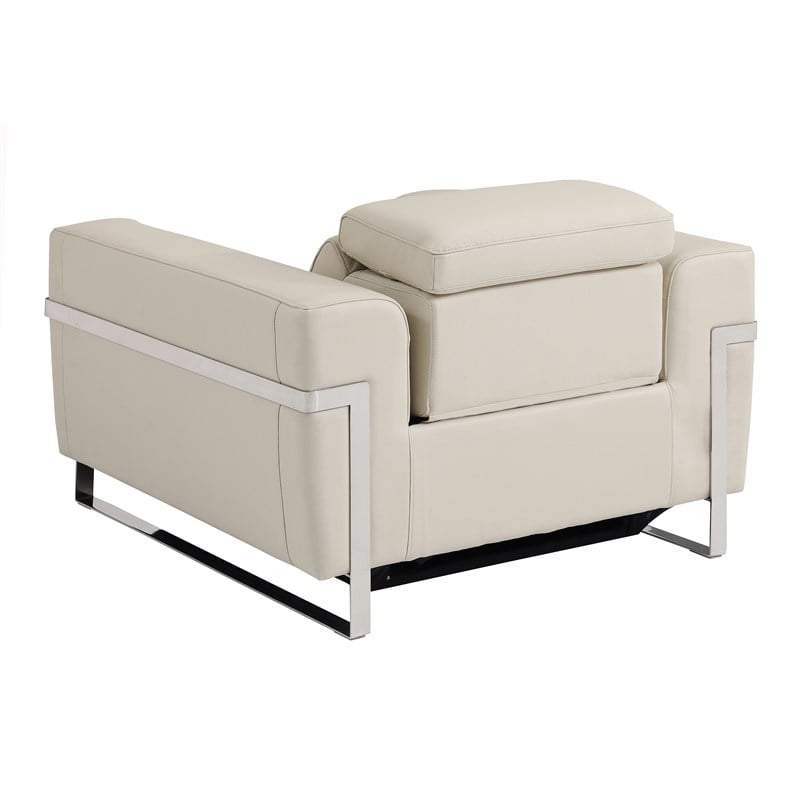 Titan Furnishings Italian Leather Sofa Set with Power Recliner in Beige