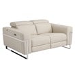Titan Furnishings Italian Leather Sofa Set with Power Recliner in Beige